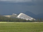 Tuolumne Meadows and Lembert Dome during a summer storm, Yosemite National Park